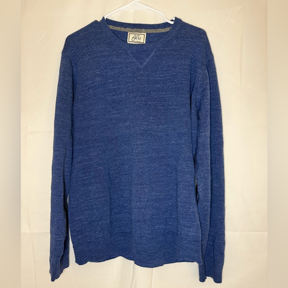 Jos. A. Bank Men's Heathered Blue Crewneck Sweater